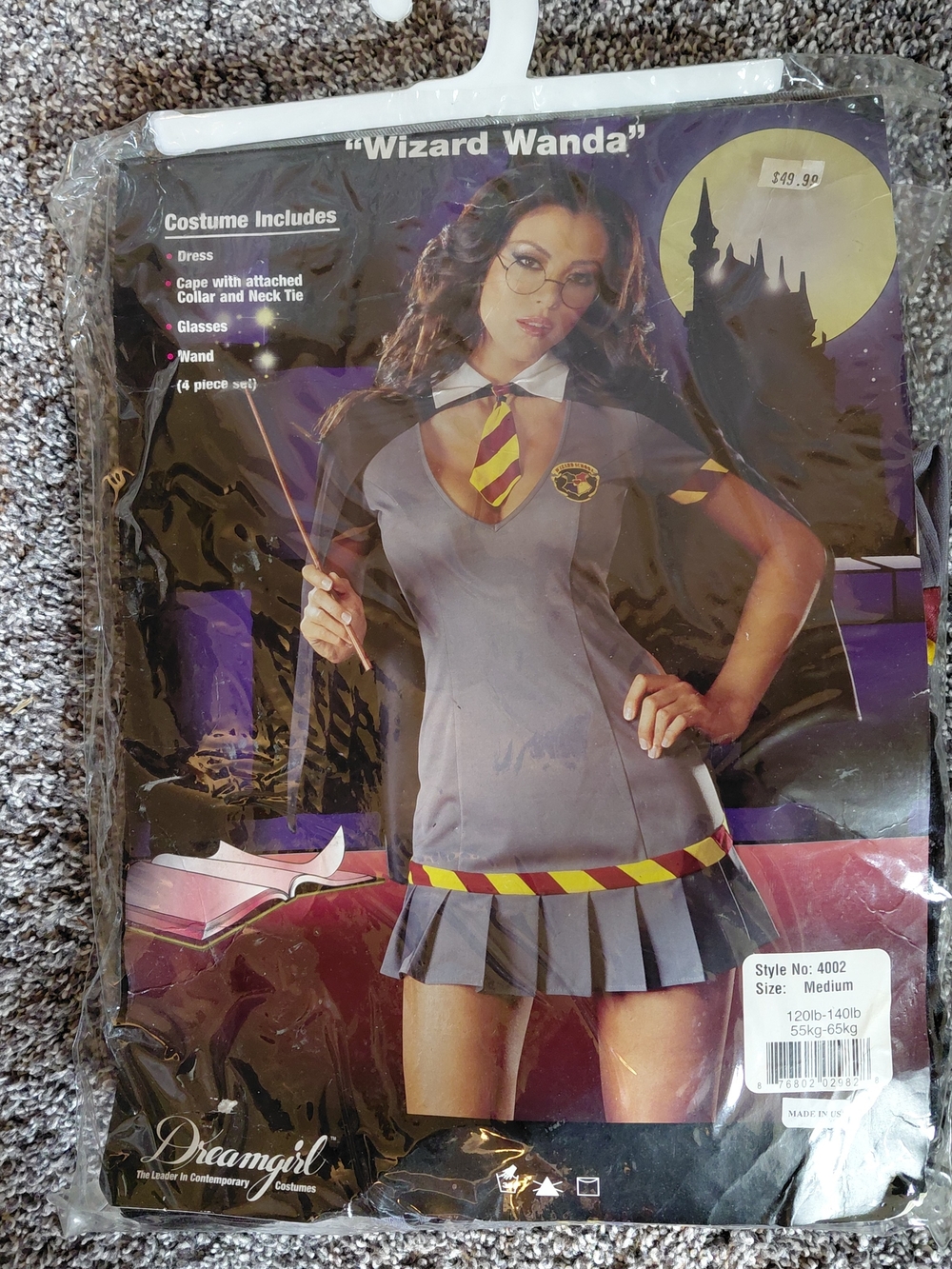 Dreamgirl Wizard Wanda Girls' Grey and Yellow Costume #11008